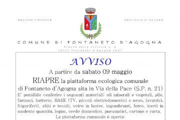 Riapre la piattaforma ecologica comunale